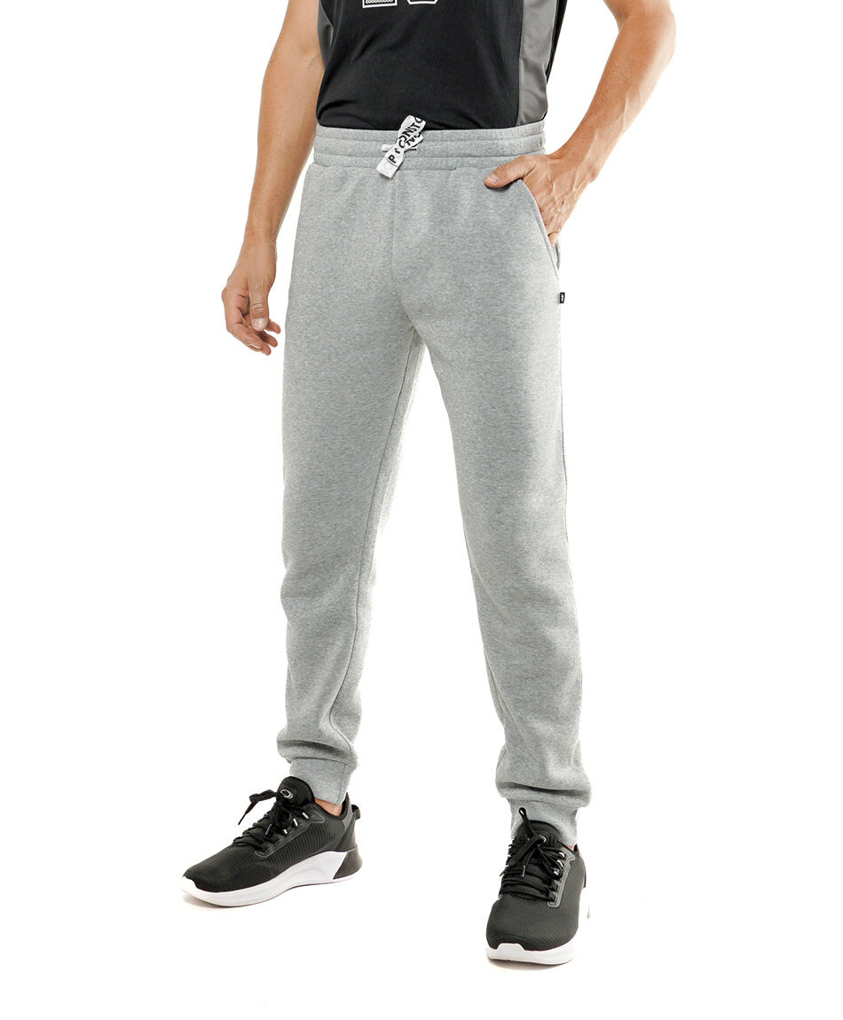 Pantal&oacute;n deportivo hombre liso gris