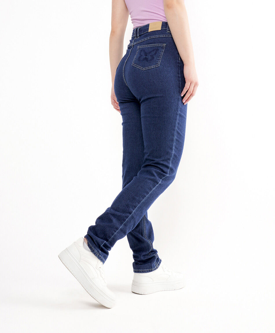 Jeans mujer mariposa bordada skinny fit