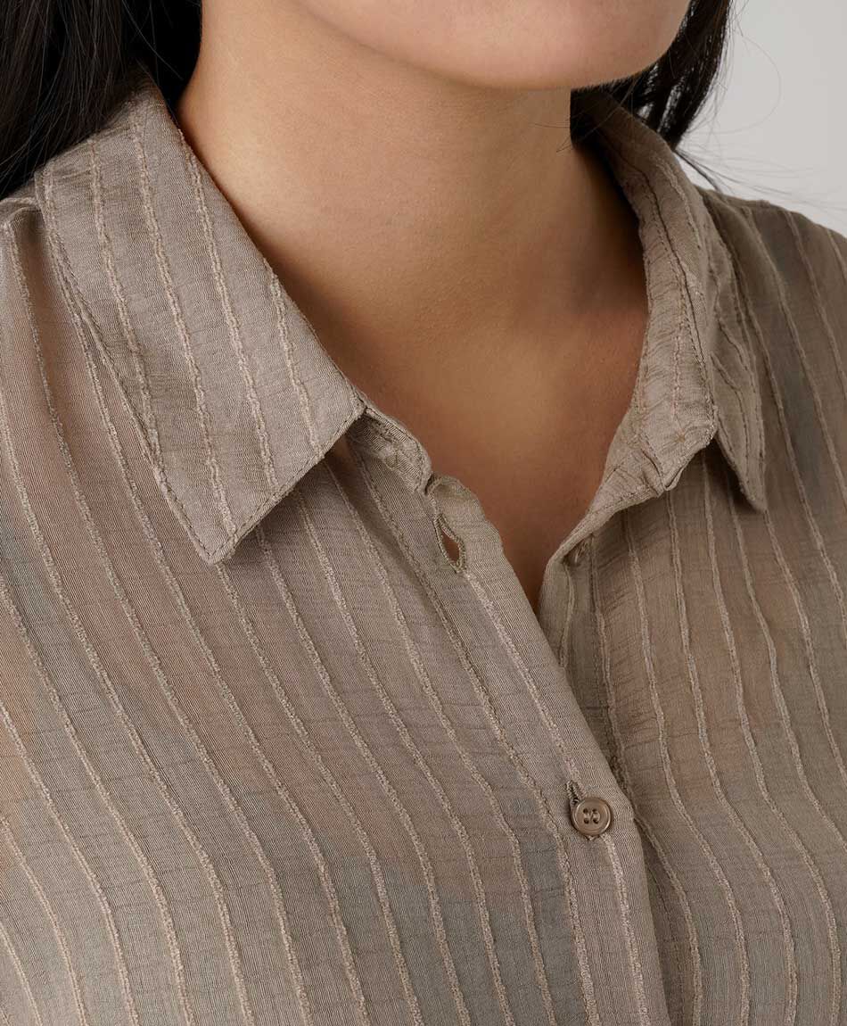 Camisa mujer lazos laterales l&iacute;neas