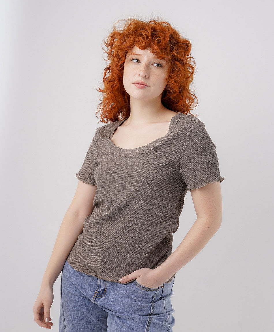 Remera mujer textura vichi