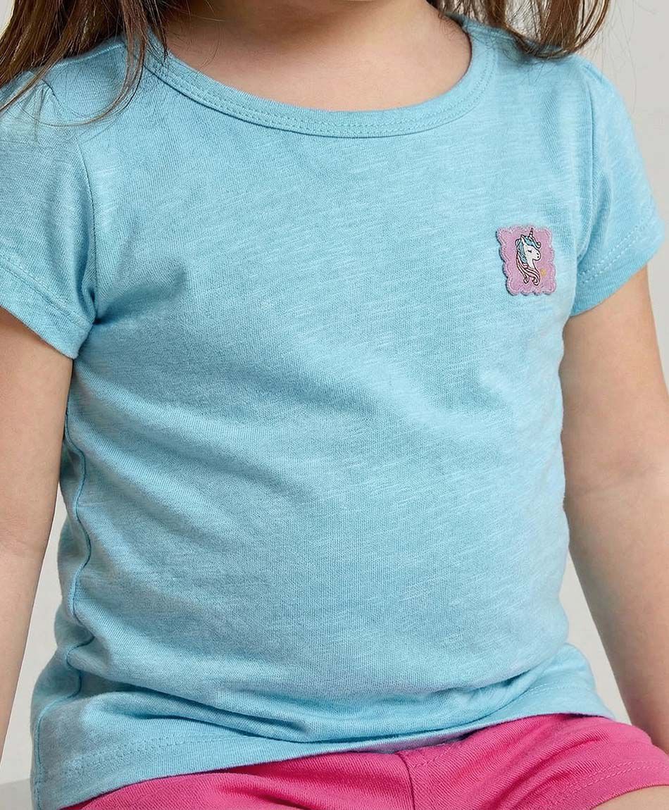 Remera beb&eacute; b&aacute;sica celeste