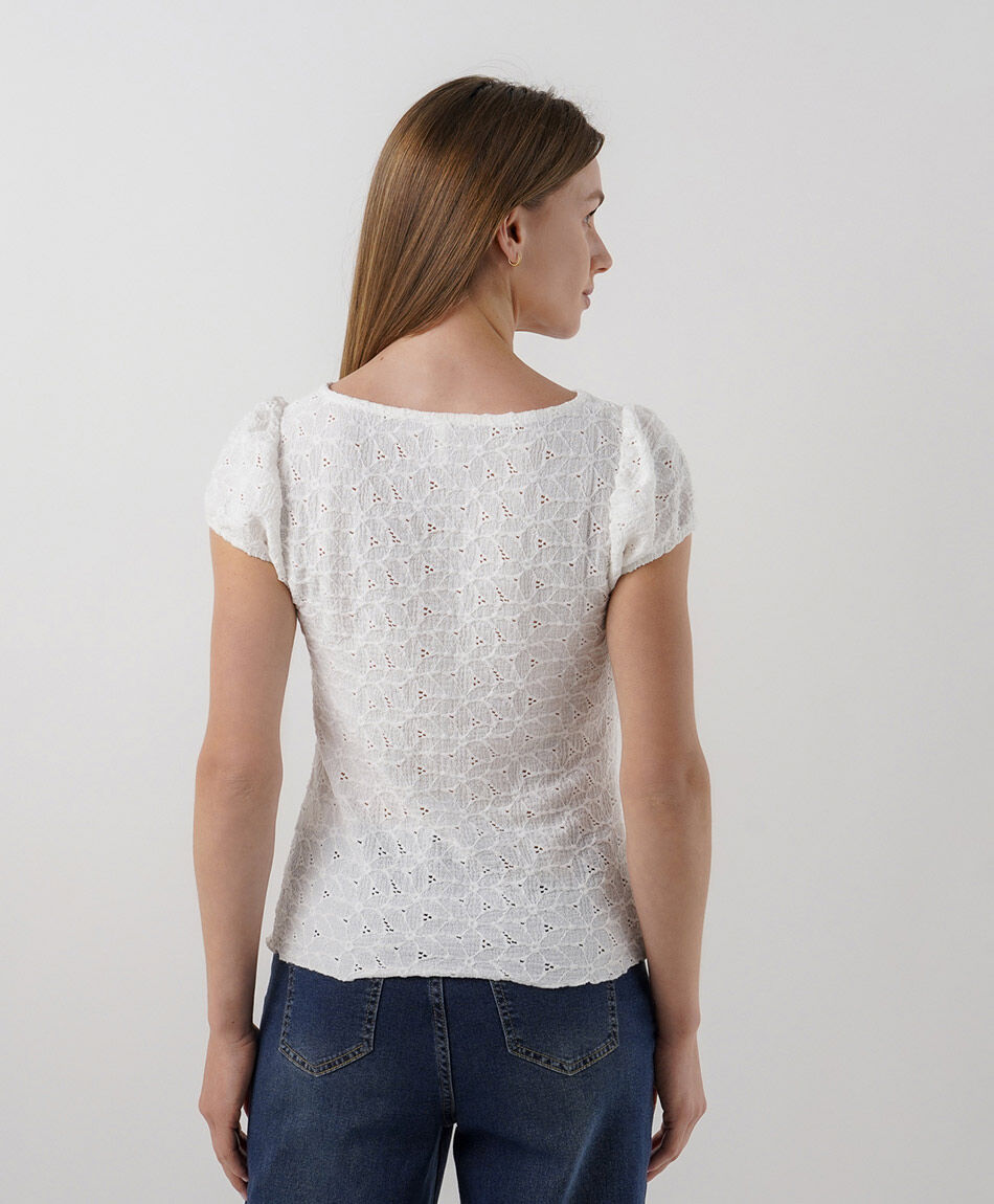 Camisa mujer encajes botones