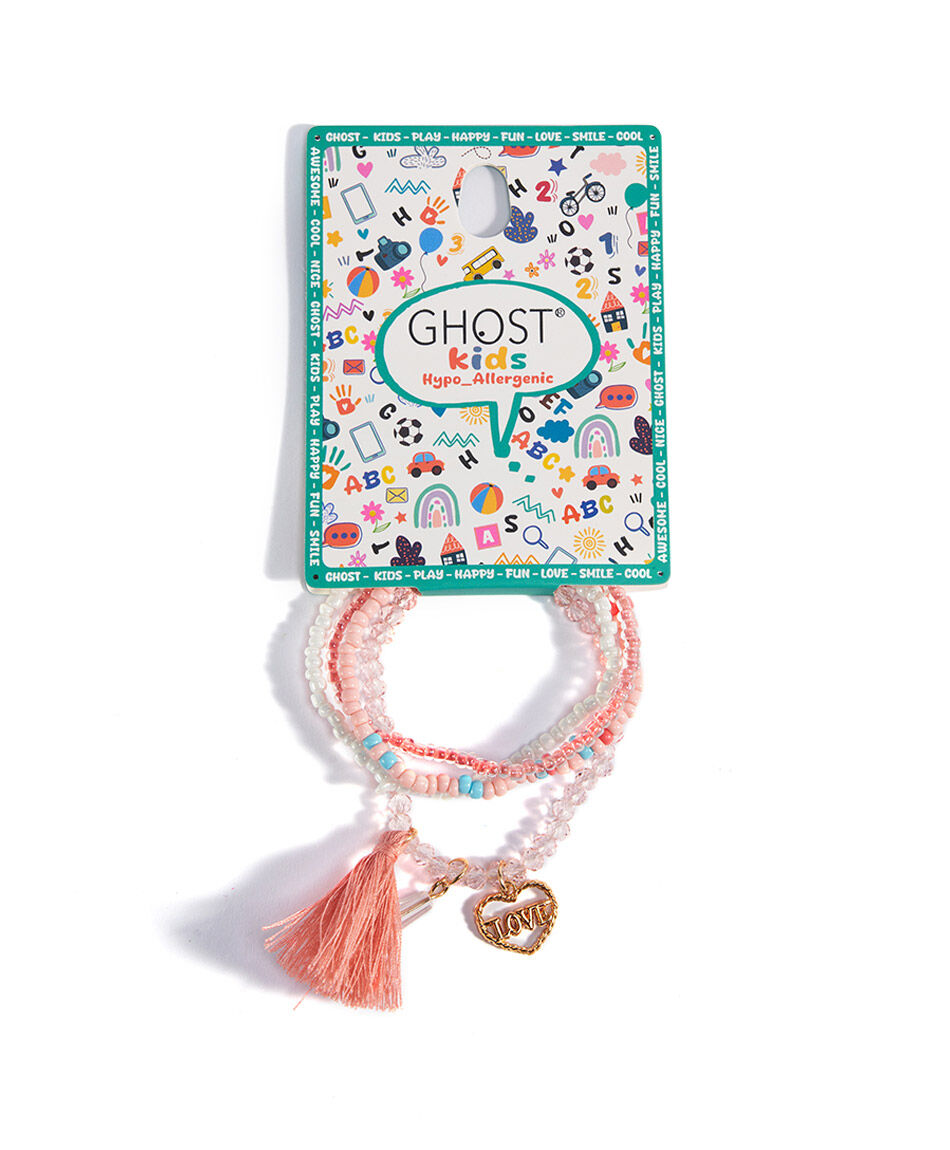 Set 4 pulseras infantil mostacilla