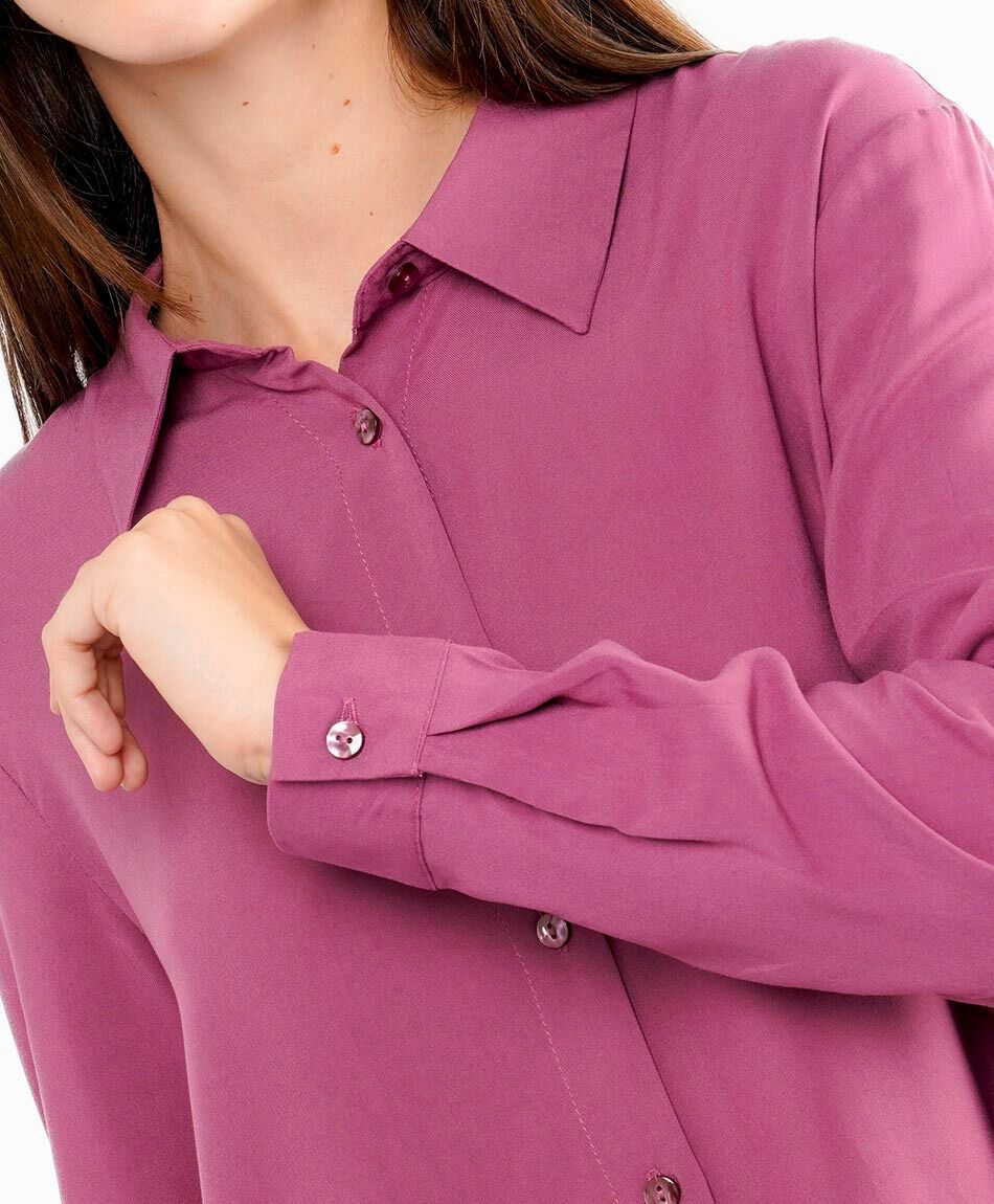 Camisa mujer lisa dark pink