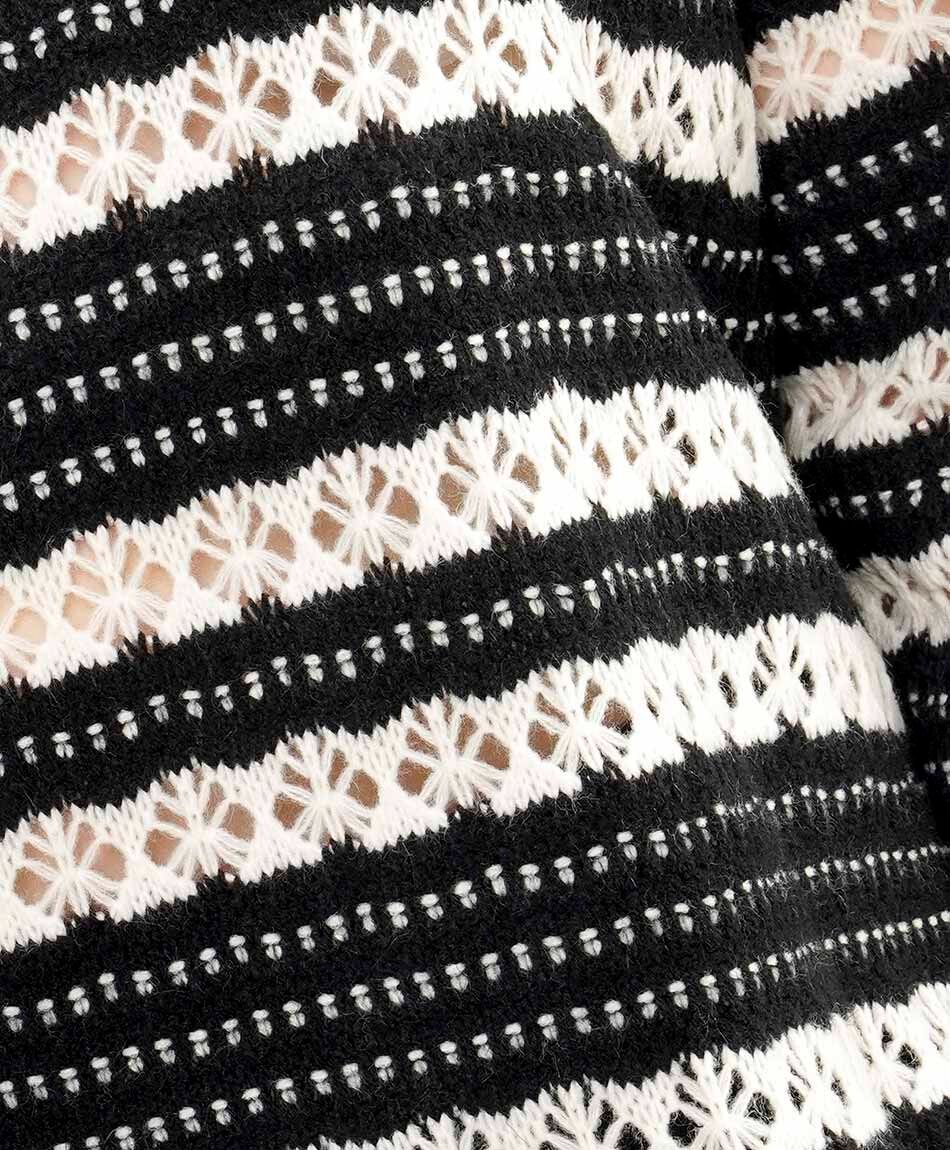 Sweater mujer calado rayas