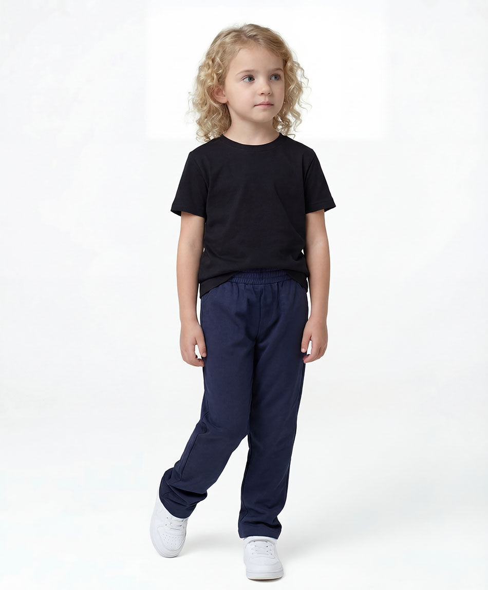 Pantal&oacute;n escolar elasticado navy ni&ntilde;a