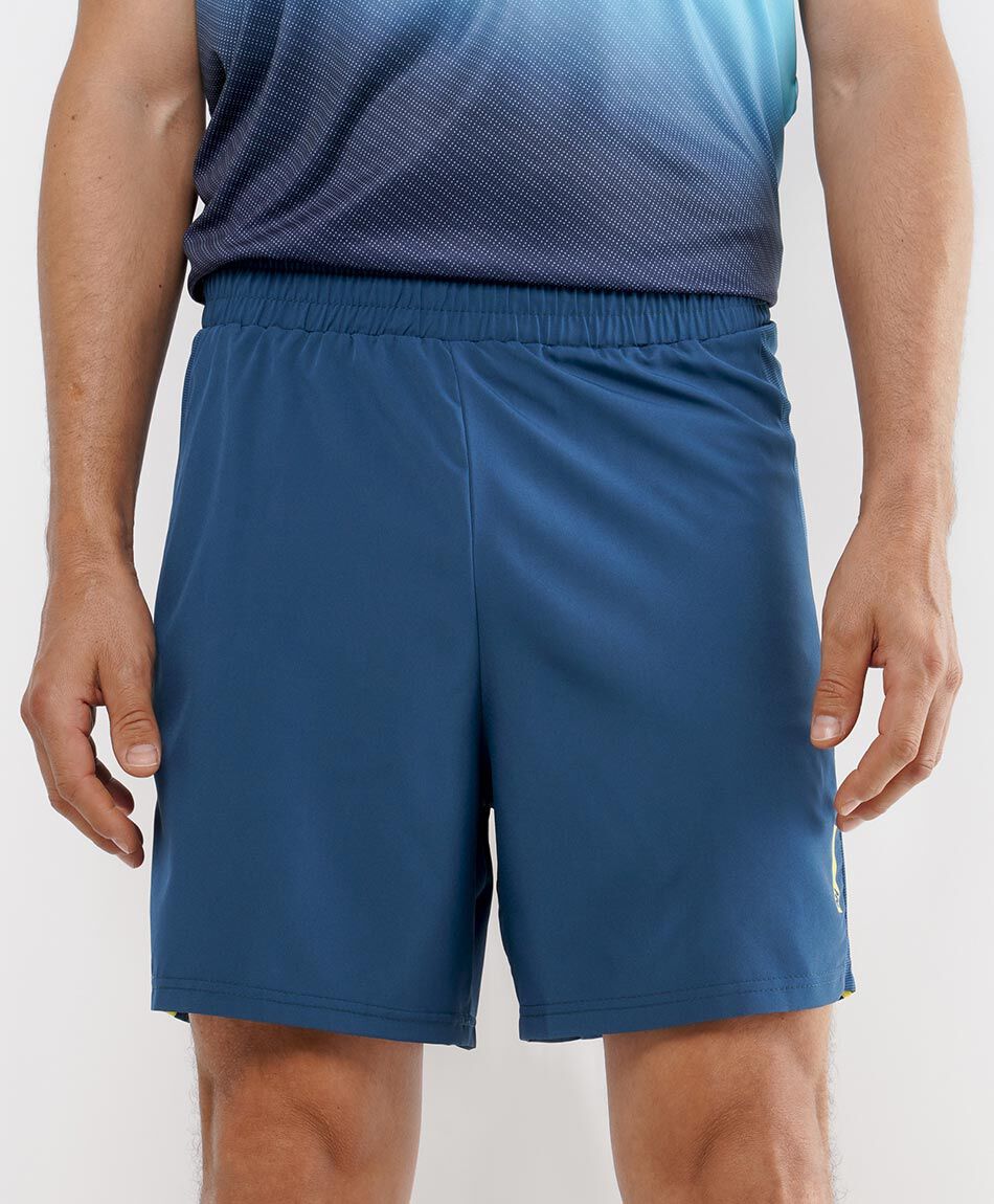 Short deportivo hombre piping amarillo