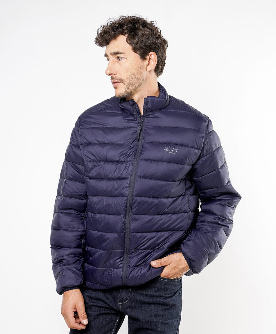 Parka hombre sin gorro azul