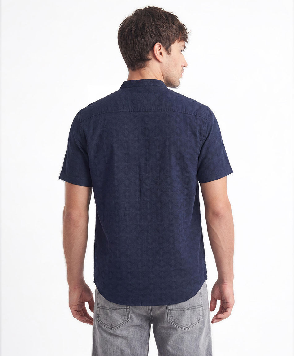Camisa hombre patr&oacute;n navy