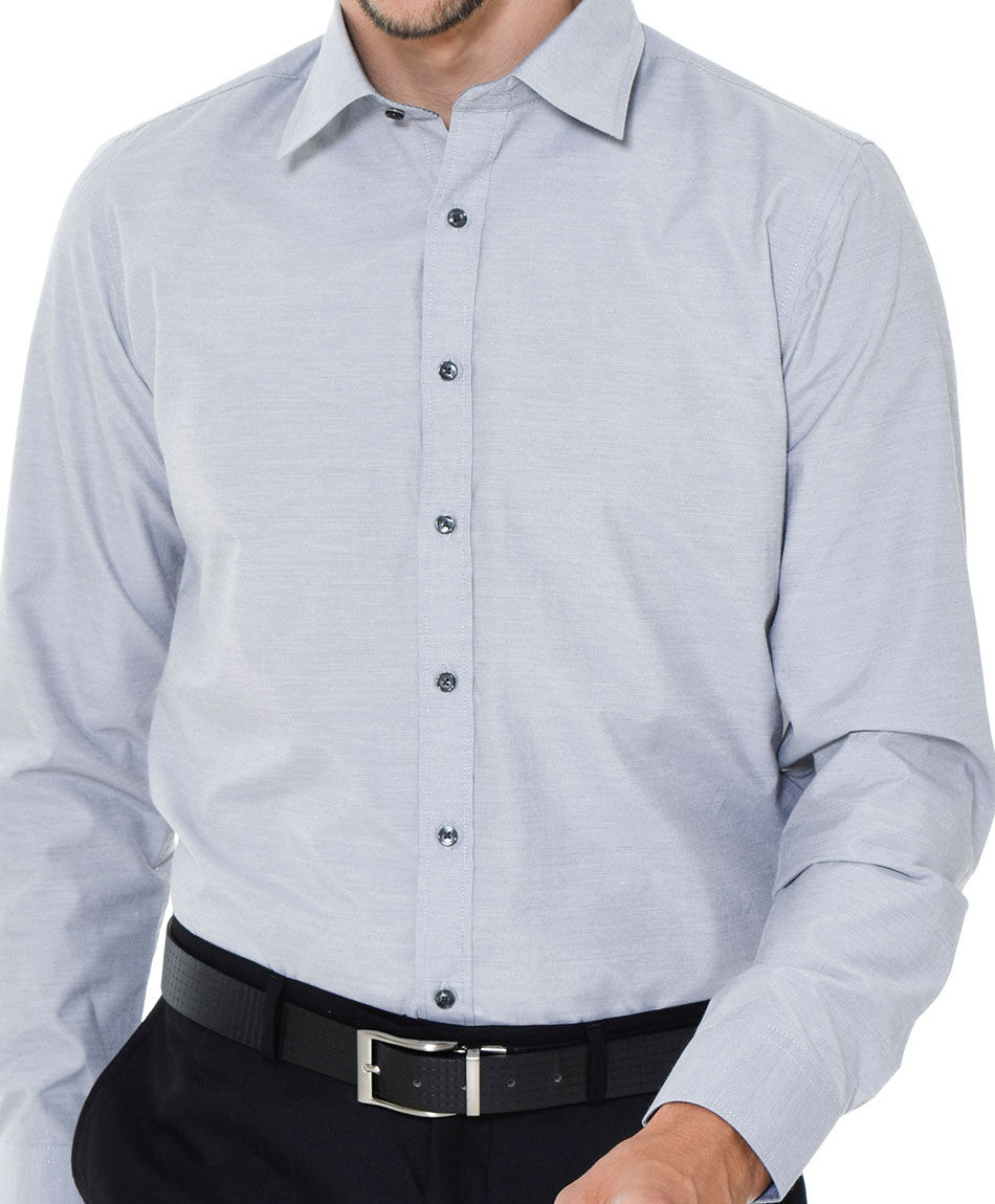 Camisa hombre manga larga dobby