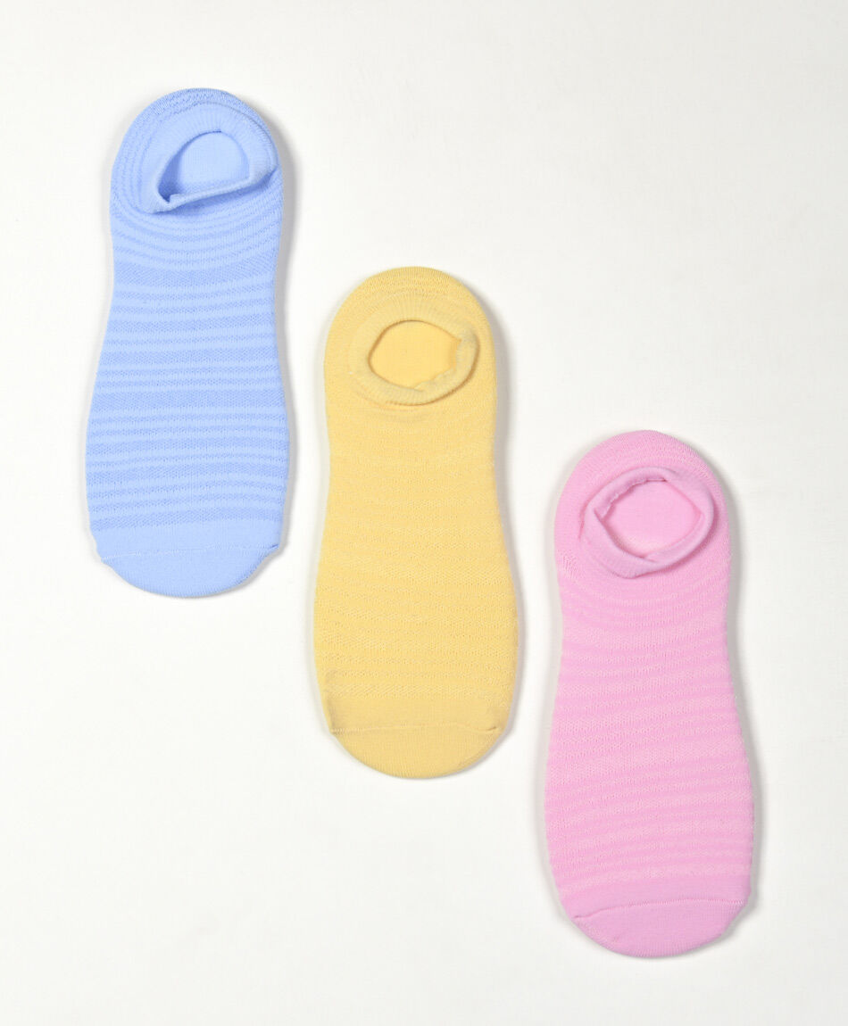 Pack 3 medias mujer dise&ntilde;o lineas lisas