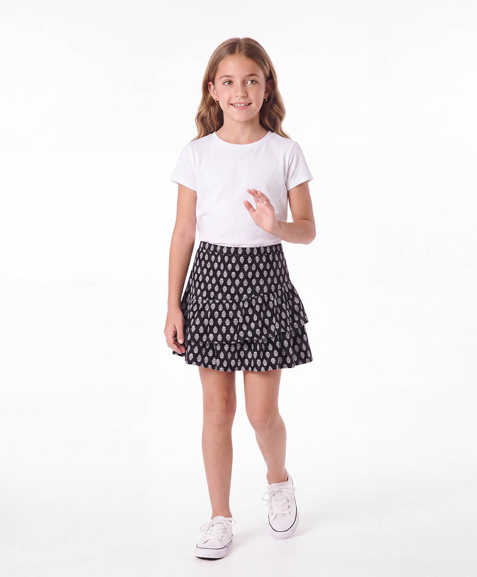 Pollera ni&ntilde;a mini print