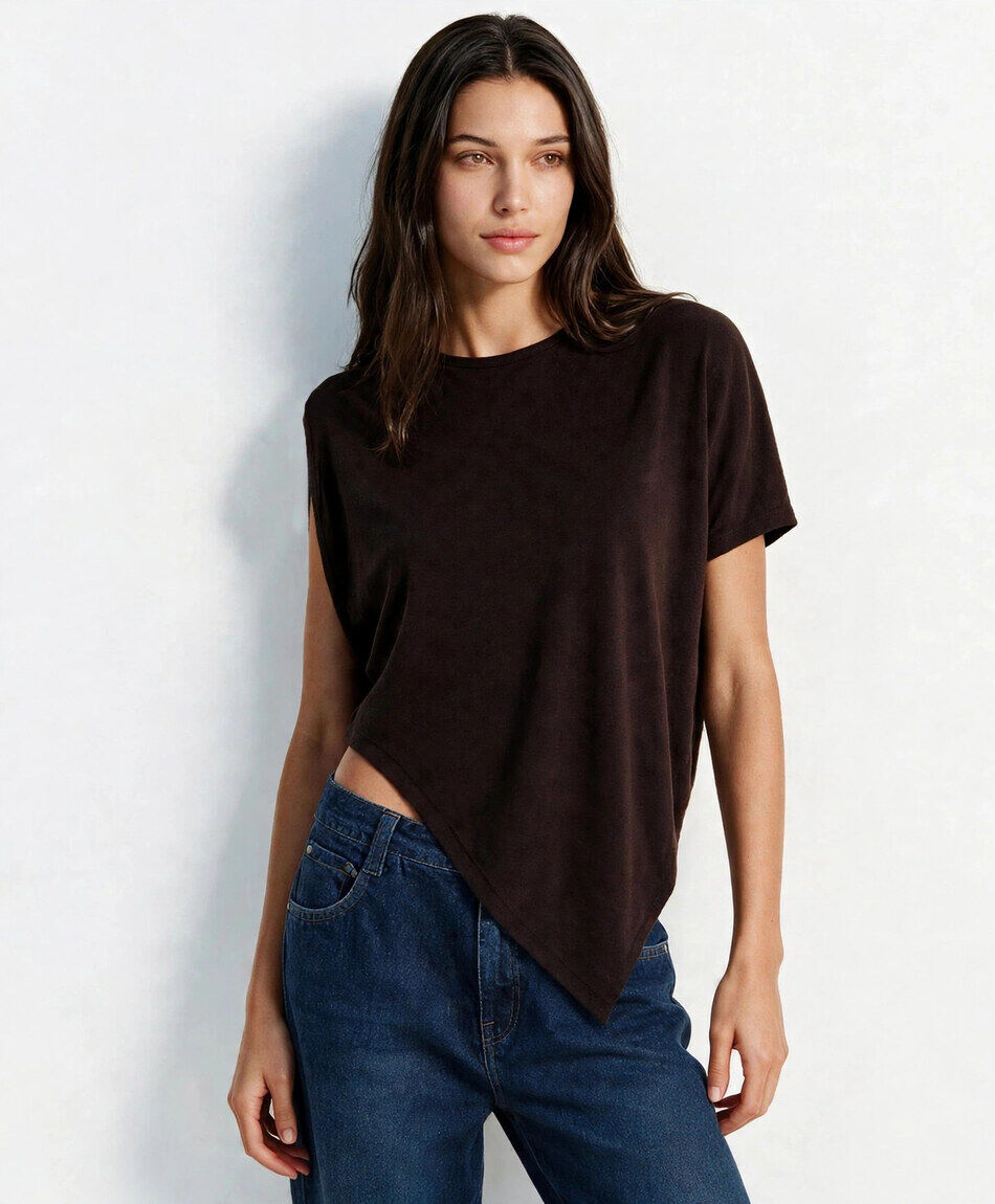 Remera mujer top en punta