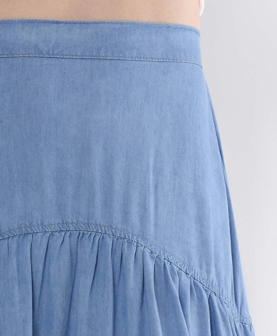 Falda larga mujer denim pisos