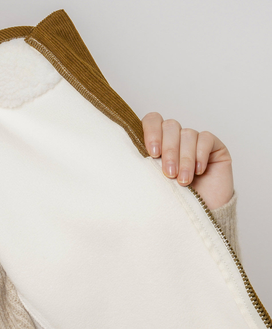 Buzo mujer sherpa sin mangas