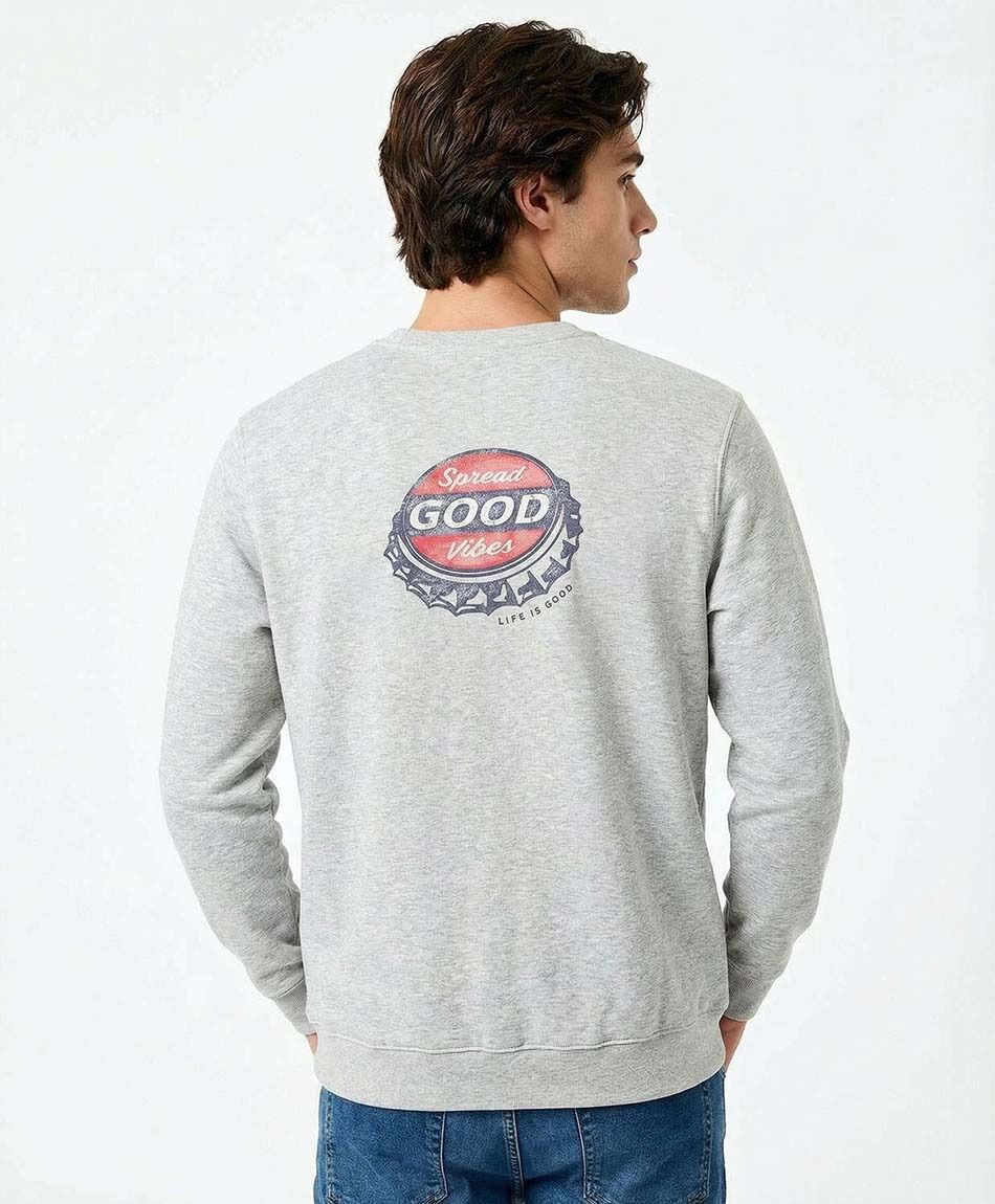 Buzo hombre doble print tapa