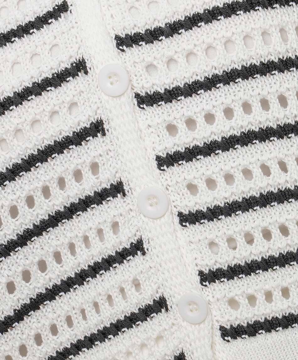 Cardigan mujer calado l&iacute;neas