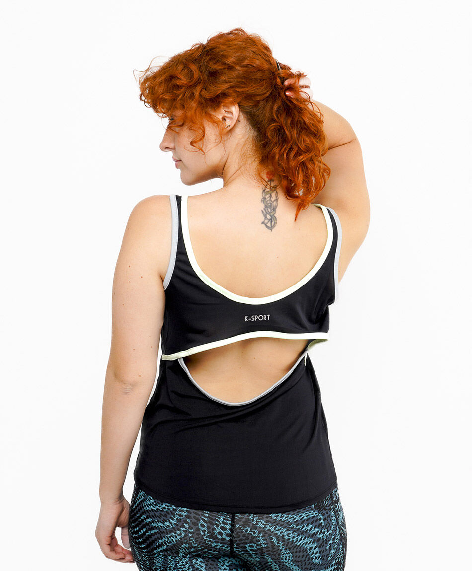 Remera deportiva mujer black