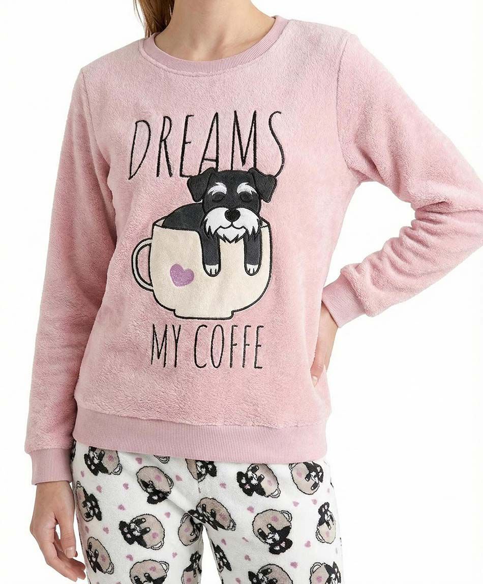 Pack pijama + calcetines mujer polar dog