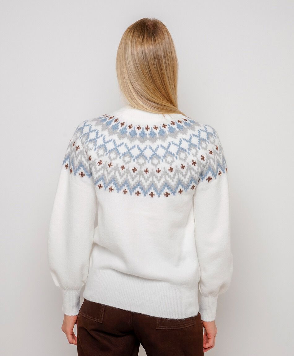 Sweater mujer n&oacute;rdico nieve
