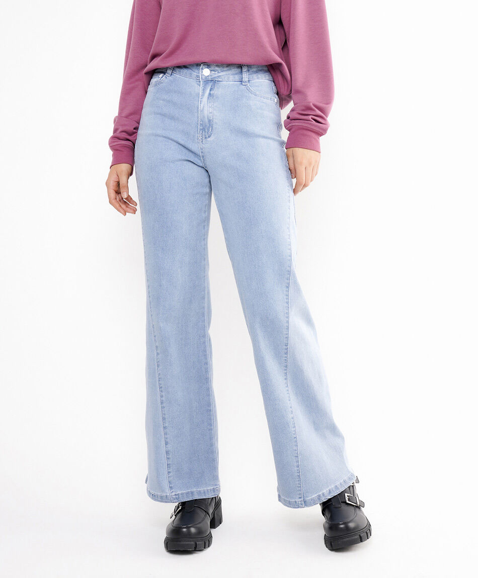 Jeans mujer wide leg  blue