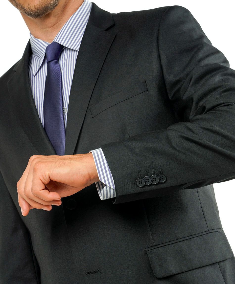 Chaqueta de vestir hombre negra