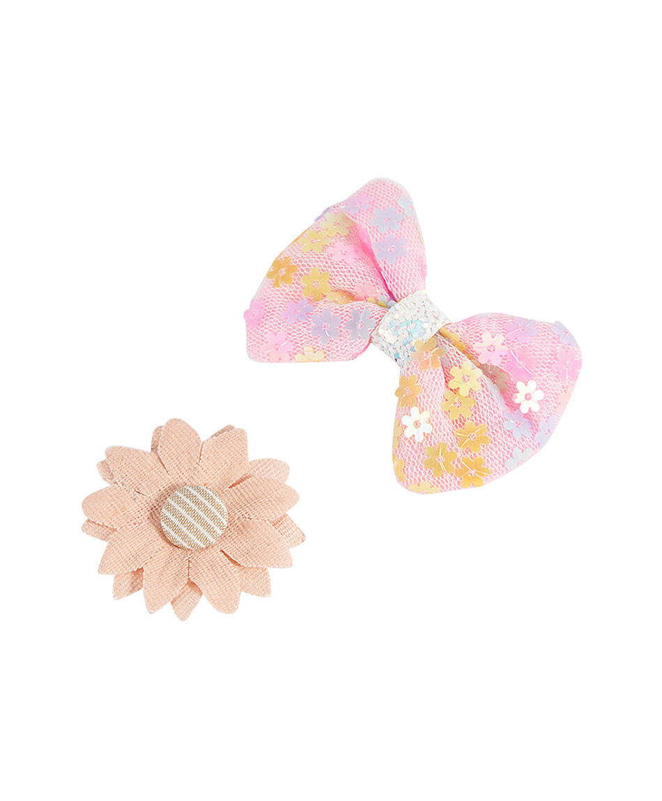 Set 2 pinches infantil flores