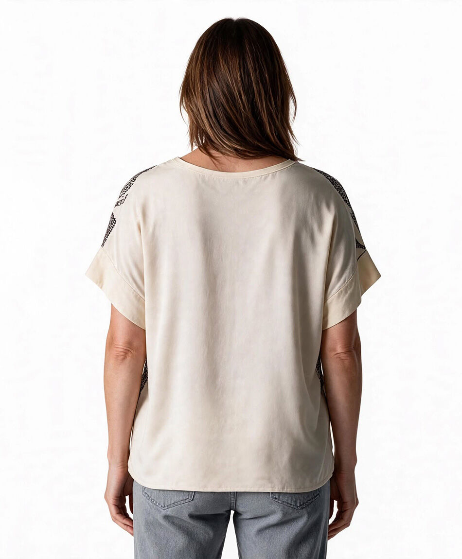 Remera mujer mix estampado