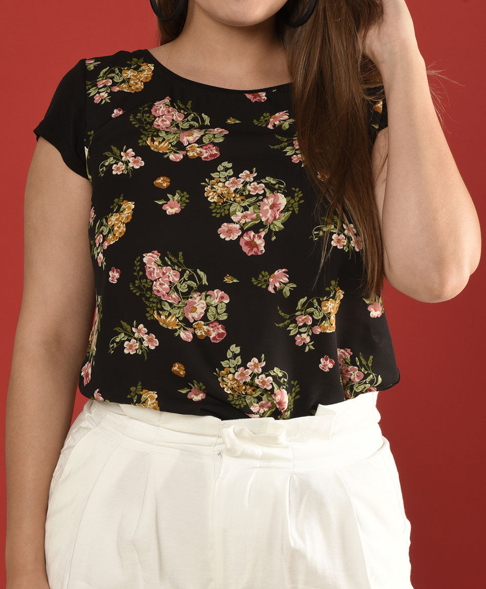 Polera estampada mixta