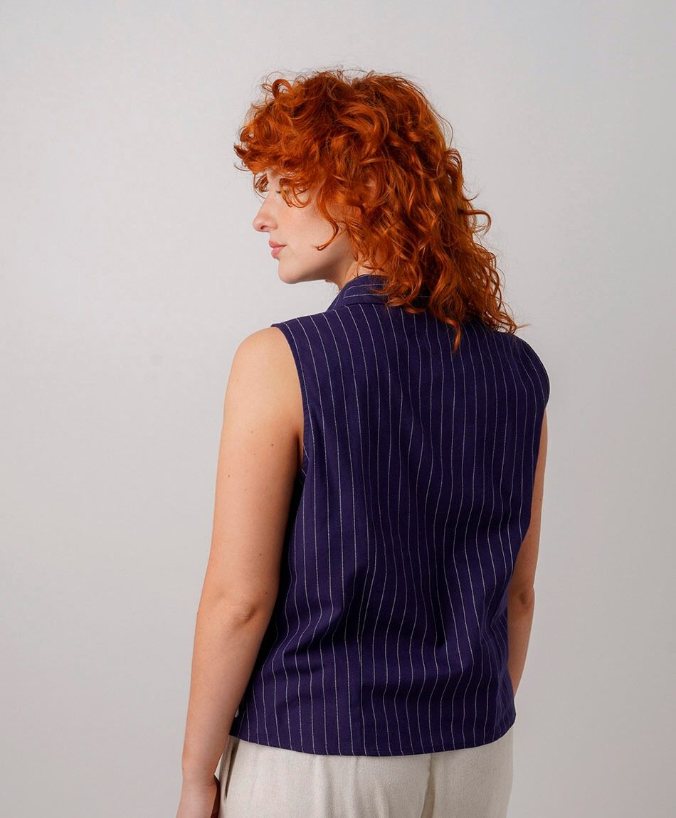 Camisa mujer rayas lino