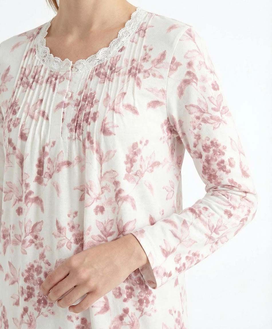 Camis&oacute;n de dormir mujer  polar flores pink