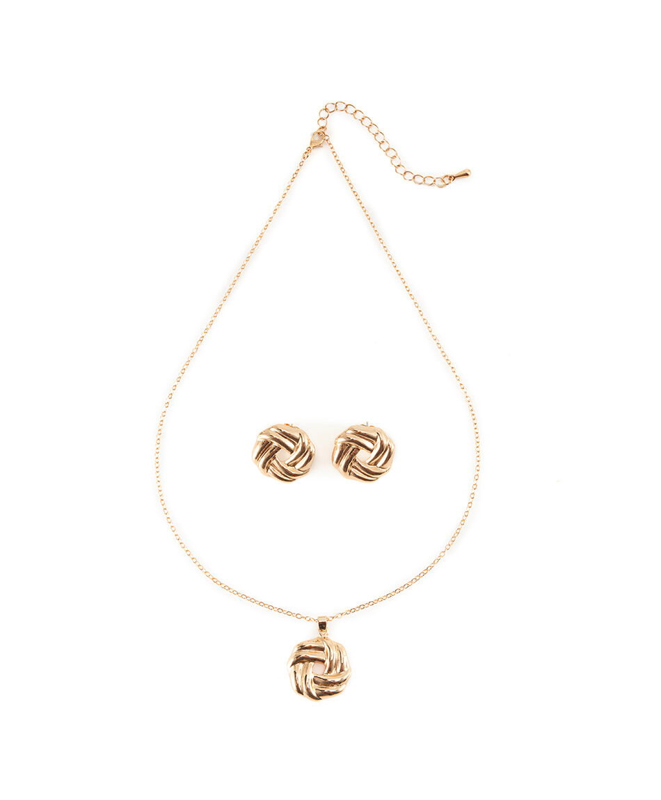 Set collar + aros mujer dise&ntilde;o mix