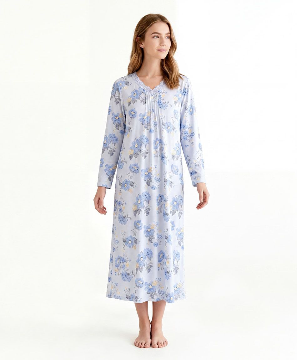 Camis&oacute;n mujer floreado azul