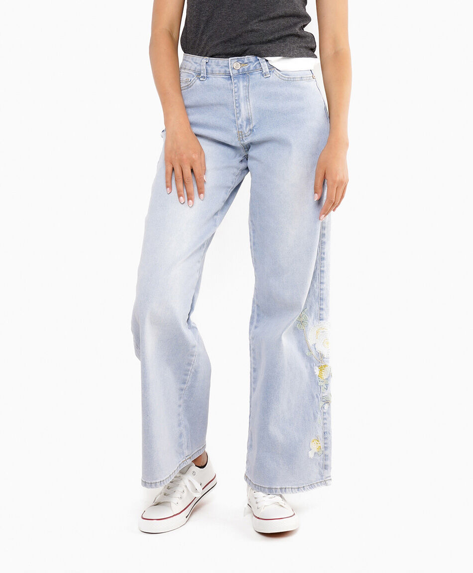 Jeans mujer pierna ancha