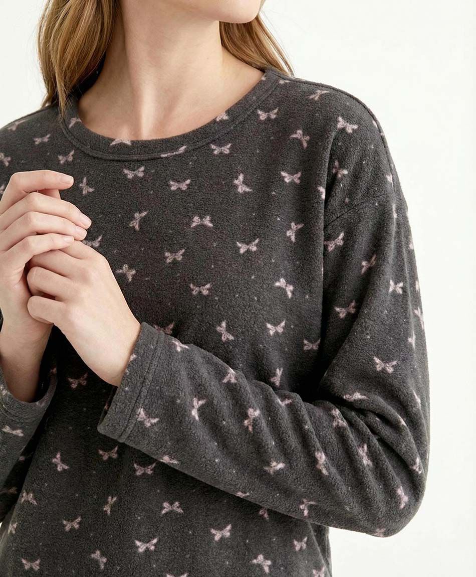 Pijama mujer polar cintas