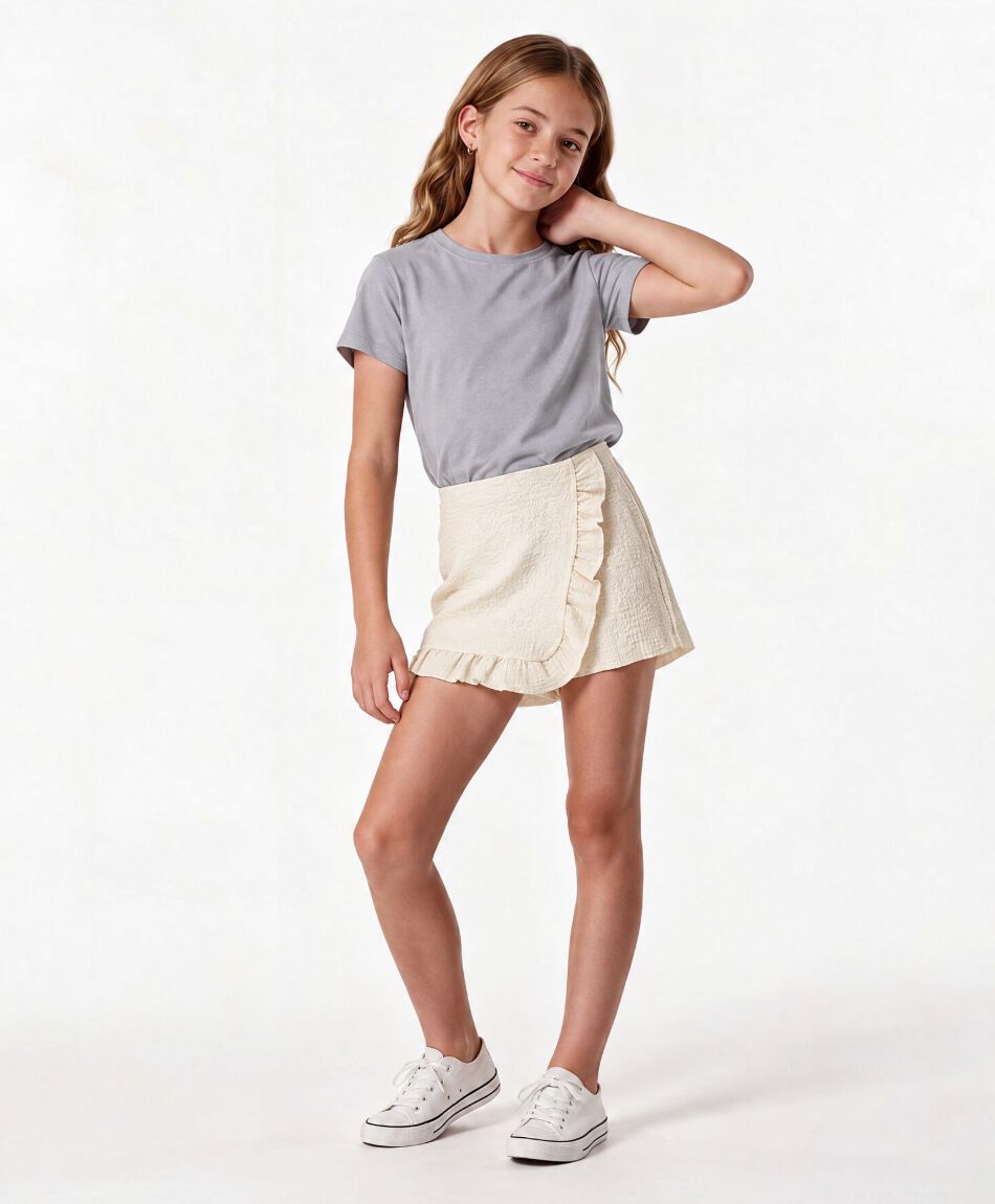 Pollera ni&ntilde;a short vuelos
