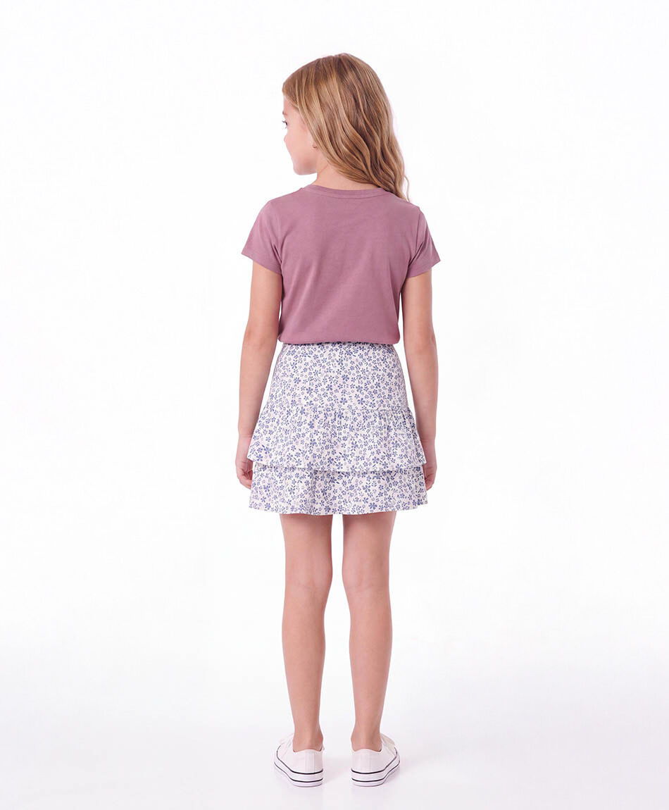 Falda ni&ntilde;a print floreado