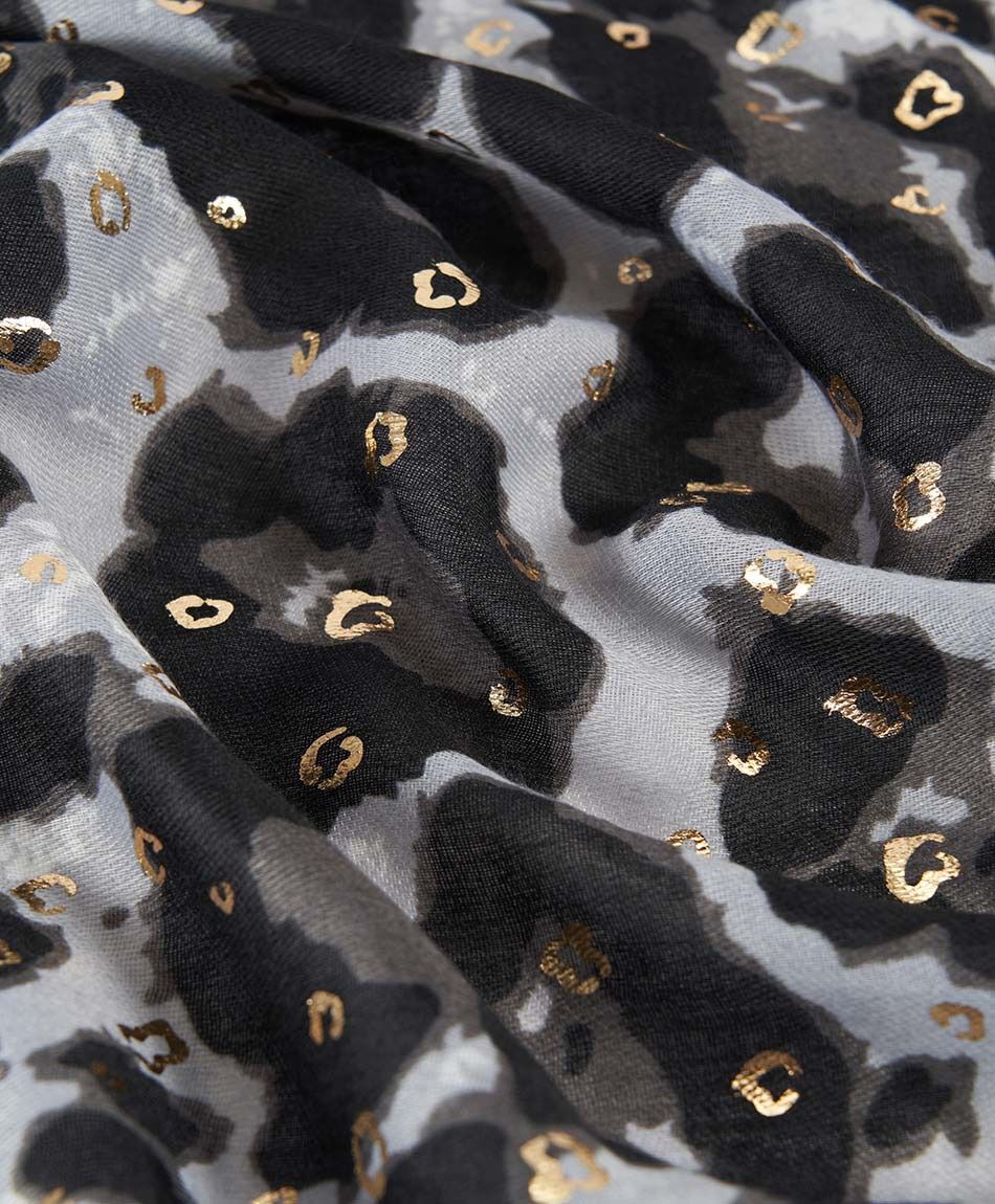 Pa&ntilde;uelo mujer animal print brillos
