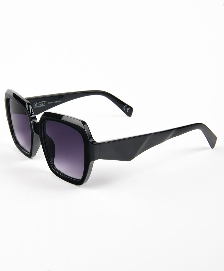 Lentes mujer hexagonal negro