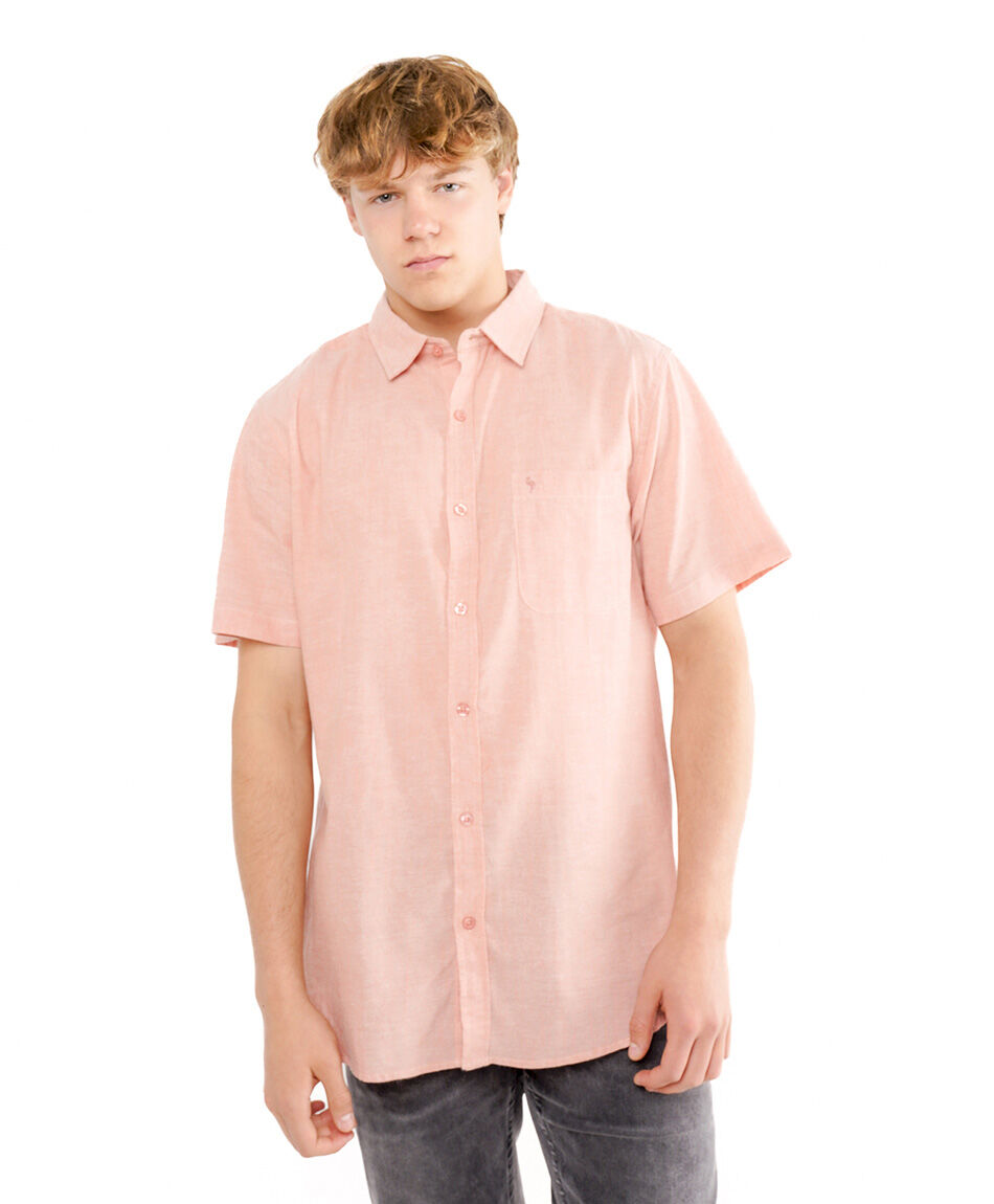 Camisa hombre lisa manga corta