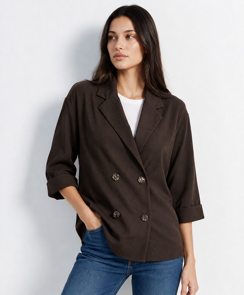 Blazer mujer satinado