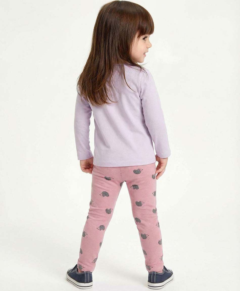 Leggins beb&eacute; estampado erizo