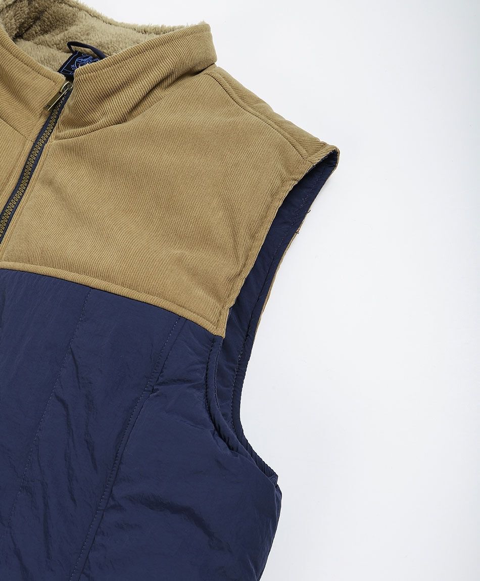 Parka hombre sin manga bicolor