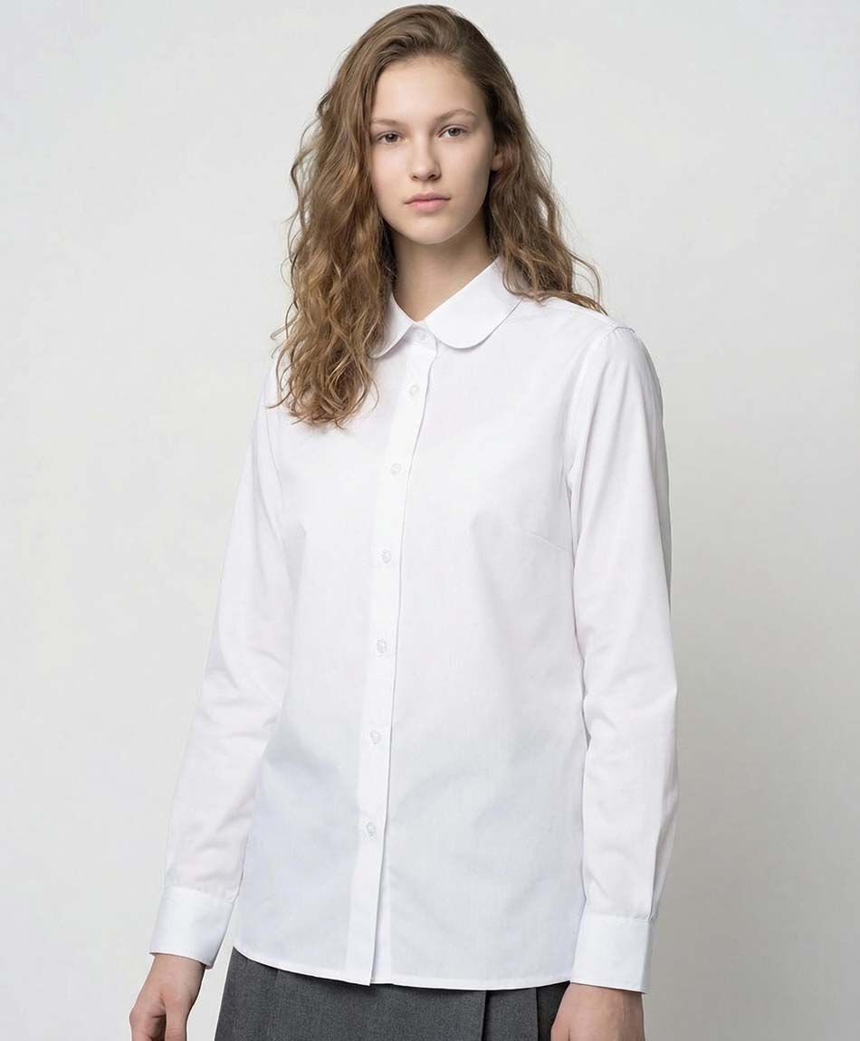 Camisa escolar lisa blanca