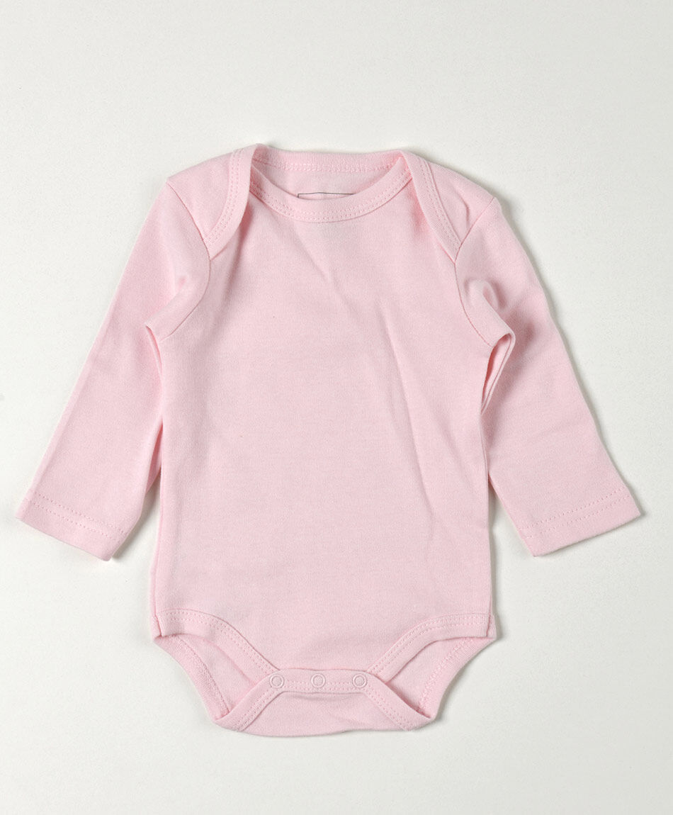 Pack 2 bodies beb&eacute; blanco y rosado manga larga