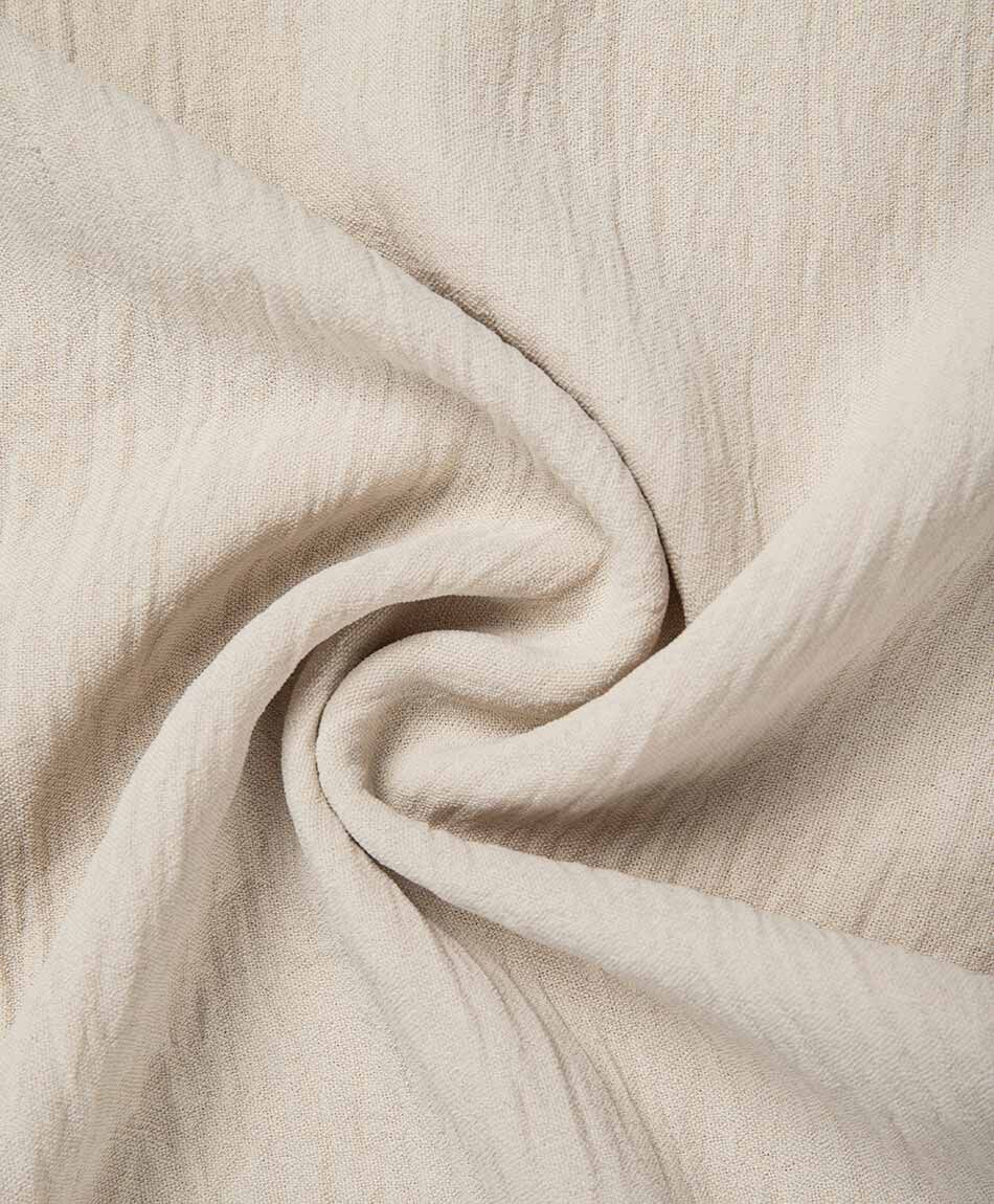 Camisa mujer top pabilo borlas beige