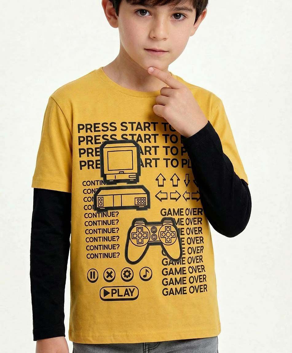 Remera ni&ntilde;o estampado hora de jugar