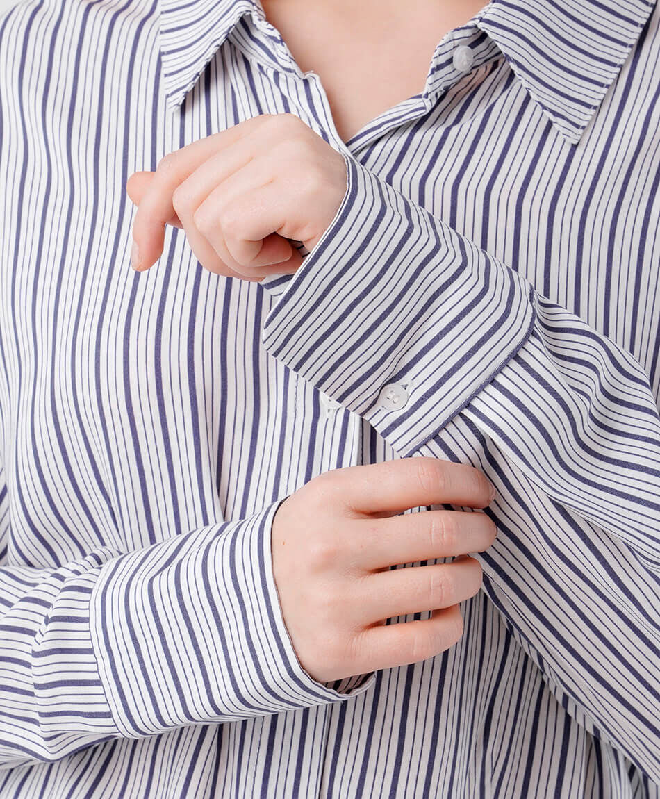 Camisa mujer listas bicolor