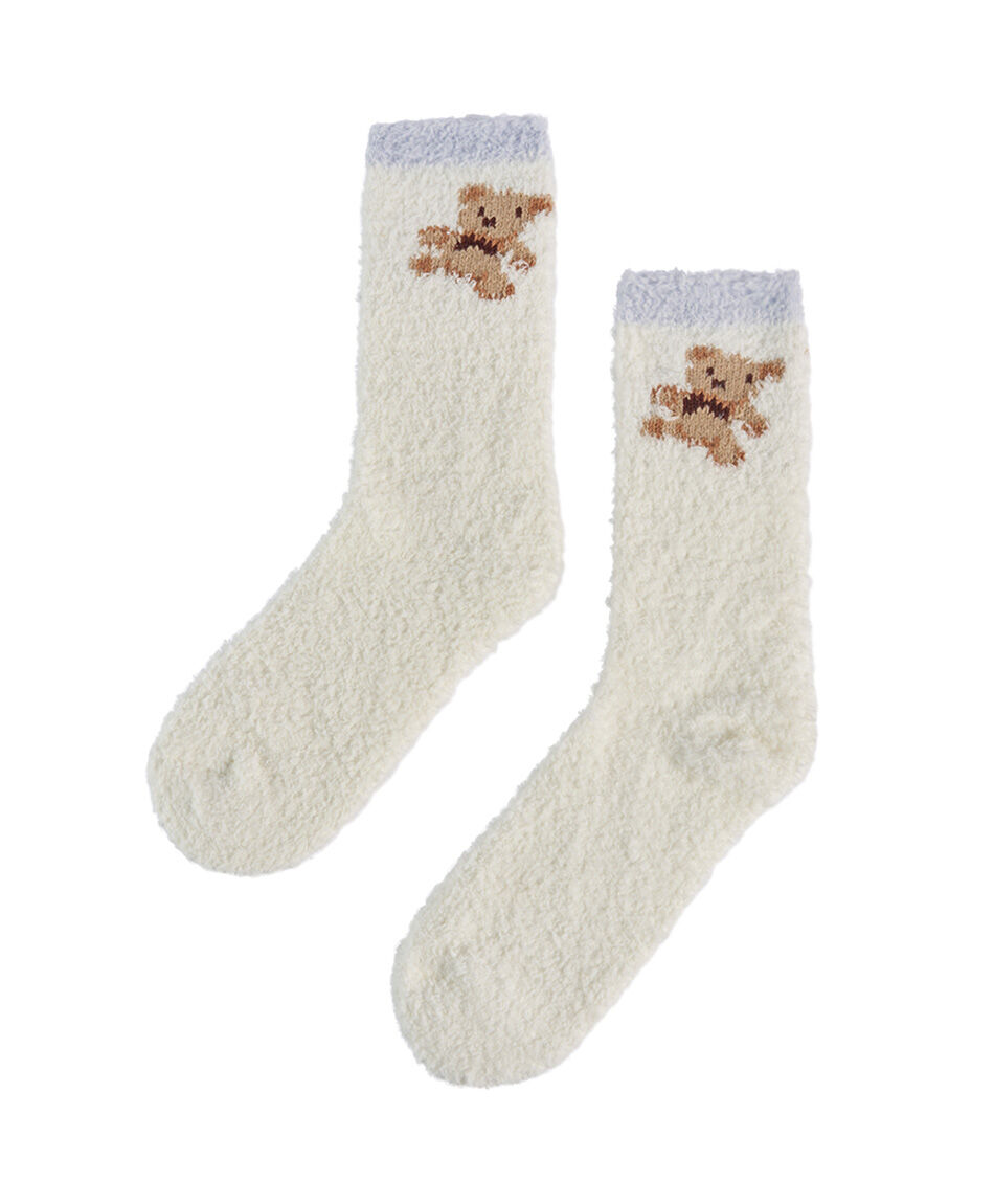 Pack 2 medias mujer dise&ntilde;o oso