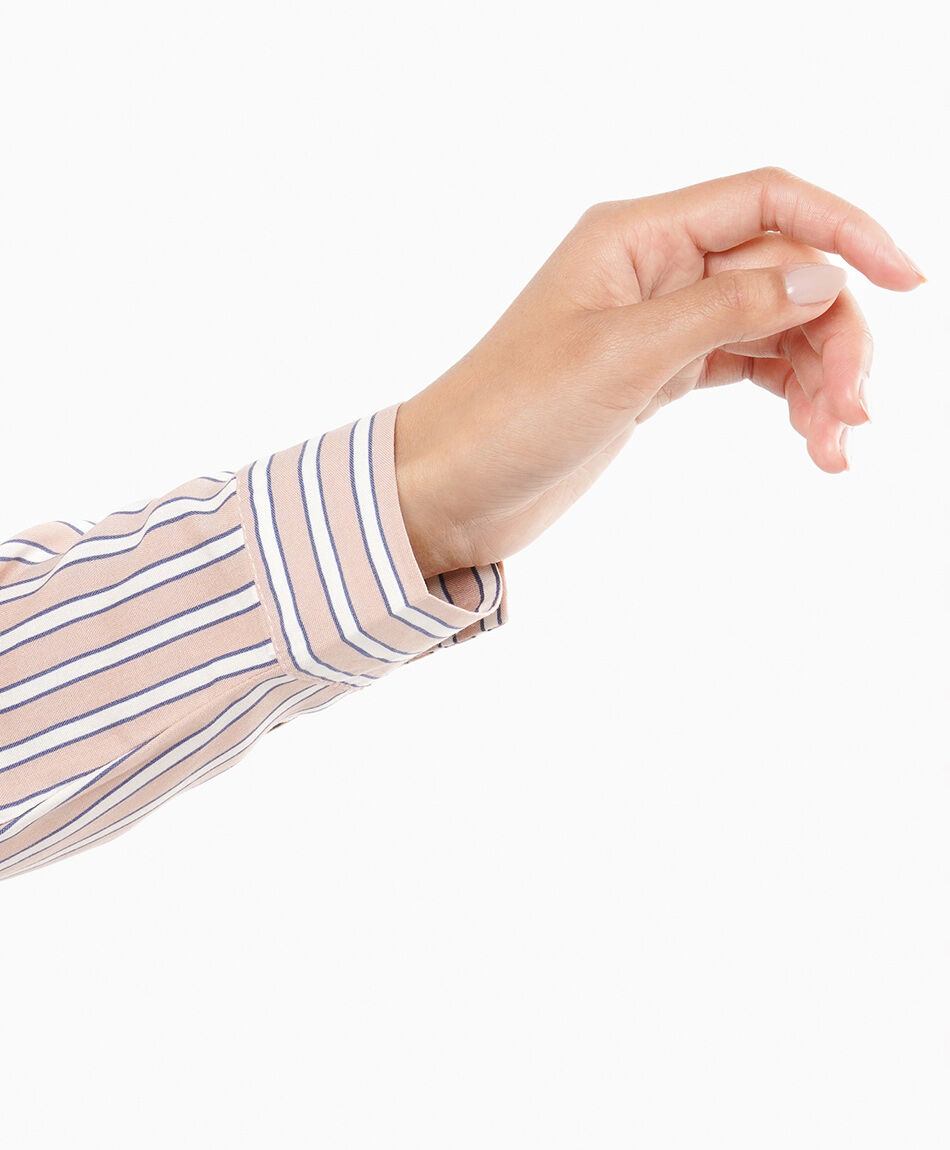 Camisa mujer l&iacute;neas rose